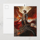 Goddelijke Krijger Aartsengel Michaël Briefkaart (Voorkant / Achterkant)