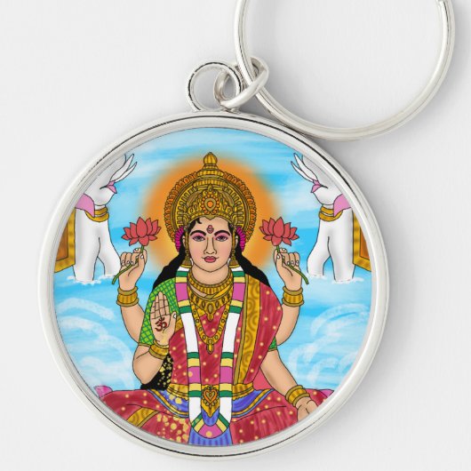 Goddelijke Lakshmi Sleutelhanger (Voorkant)