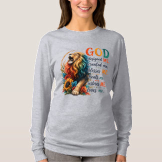 Goddelijke Leeuw: God heeft me geschapen T-shirt