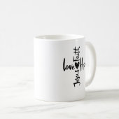 "Goddelijke leiding: Laat gaan en laat God koffie" Koffiemok (Voorkant rechts)