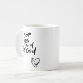 "Goddelijke leiding: Laat gaan en laat God koffie" Koffiemok (Voorkant links)