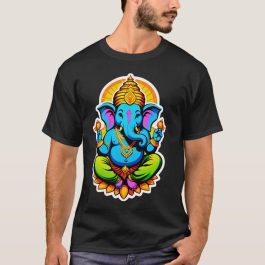 Goddelijke levendigheid - Lord Ganesha T-shirt (Voorkant)
