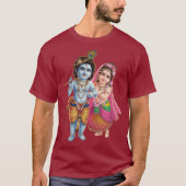 Goddelijke Liefde: Radha Krishna T-shirt (Voorkant)