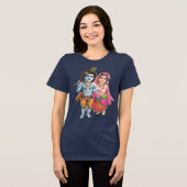 Goddelijke Liefde: Radha Krishna Tri-Blend Shirt (Voorkant volledig)