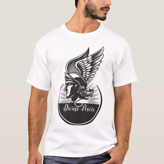 **GODDELIJKE MACHT: APOLLO LOGO GRIEKSE GOD** T-SHIRT (Voorkant)