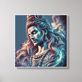 Goddelijke Majesteit: Heer Shiva in hemelse pracht Canvas Afdruk