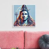 Goddelijke Majesteit: Heer Shiva in hemelse pracht Canvas Afdruk (Insitu (Woonkamer))