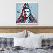 Goddelijke Majesteit: Heer Shiva in hemelse pracht Canvas Afdruk (Insitu (Slaapkamer))