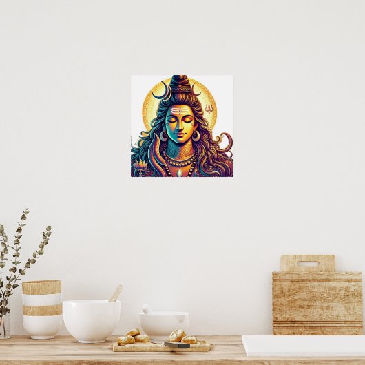 Goddelijke Majesteit: Heer Shiva Poster (Keuken)