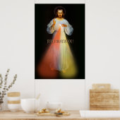 Goddelijke Mercy Jezus die ik in jou vertrouw! Poster (Keuken)