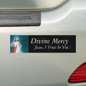 Goddelijke Mercy Jezus, ik vertrouw op je. Bumpersticker (Op auto)