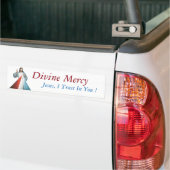 Goddelijke Mercy Jezus, ik vertrouw op je. Bumpersticker (Op Truck)