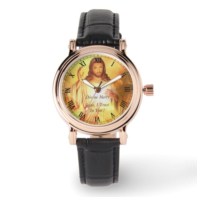 Goddelijke Mercy Jezus, ik vertrouw op je. Horloge (Voorkant)