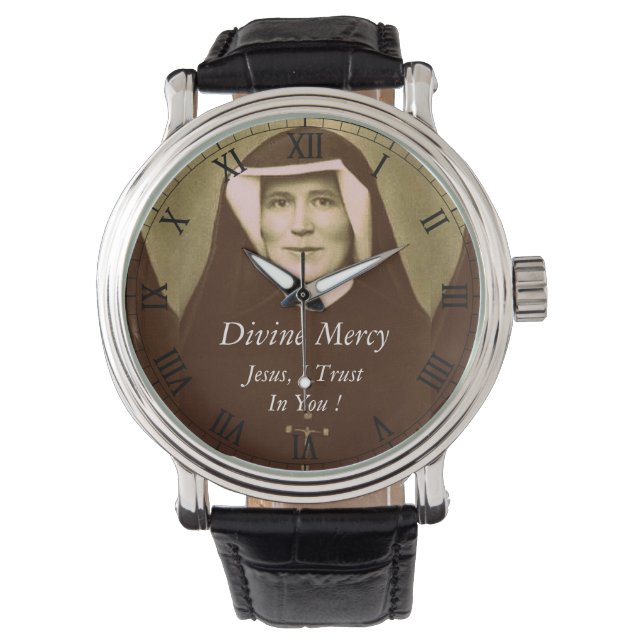 Goddelijke Mercy Jezus, ik vertrouw op je. Horloge (Voorkant)