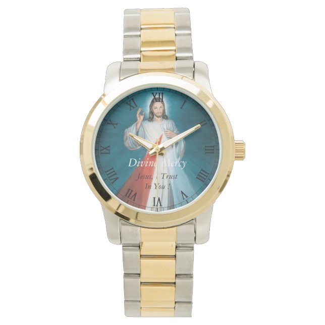 Goddelijke Mercy Jezus, ik vertrouw op je. Horloge (Voorkant)