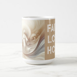 Goddelijke Moeder Zegen te midden van zachte witte Koffiemok