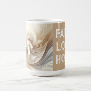 Goddelijke Moeder Zegen te midden van zachte witte Koffiemok
