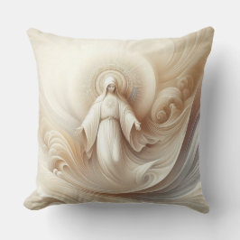 Goddelijke Moeder Zegen te midden van zachte witte Kussen