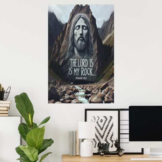 Goddelijke ontmoeting: Jezus op de berg Poster (Thuiskantoor)