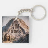 Goddelijke Openbaring: De Heer is mijn rots Sleutelhanger (Achterkant)