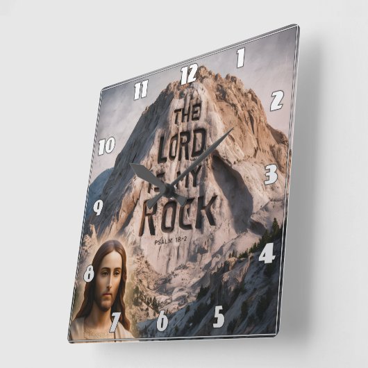 Goddelijke Openbaring: De Heer is mijn rots Vierkante Klok (Hoek)