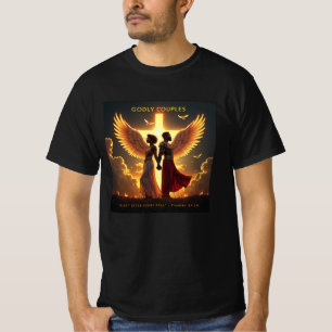Goddelijke opstanding - zwart paar (Spreuken 24:16 T-shirt