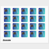 Goddelijke Pootafdrukken Tributo Vierkante Sticker (Vel)