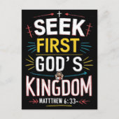 Goddelijke Quest: achtervolgen van Gods Koninkrijk Briefkaart (Voorkant)