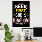Goddelijke Quest: achtervolgen van Gods Koninkrijk Poster (Thuiskantoor)