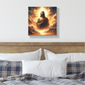 Goddelijke reflectie: Jezus in kosmische harmonie Canvas Afdruk (Insitu (Slaapkamer))