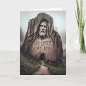 Goddelijke rots: Jezus gegraveerd De Heer is mijn  Kaart (Voorkant)