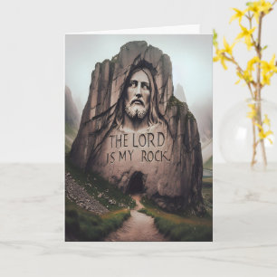 Goddelijke rots: Jezus gegraveerd De Heer is mijn  Kaart