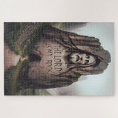 Goddelijke rots: Jezus gegraveerd De Heer is mijn  Legpuzzel (Horizontaal)