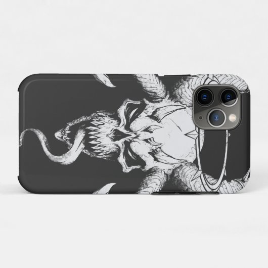 Goddelijke Schedel van de Dood Zwart Case-Mate iPhone Case (Achterkant (horizontaal))