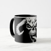 Goddelijke Schedel van de Dood Zwart Mok (Voorkant links)