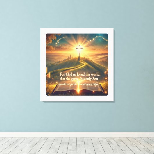 Goddelijke Sereniteit: De Prins van Vrede Beschrij Canvas Afdruk (Insitu (Houten vloer))