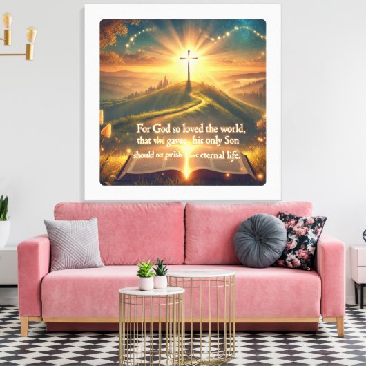 Goddelijke Sereniteit: De Prins van Vrede Beschrij Canvas Afdruk (Insitu (Woonkamer))