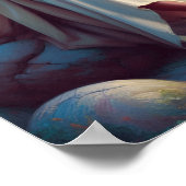 Goddelijke sereniteit Jezus aan de kust van de oce Poster (Hoek)