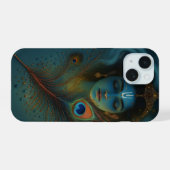 Goddelijke sereniteit – Krishna geïnspireerde arti iPhone 15 Case (Achterkant horizontaal)