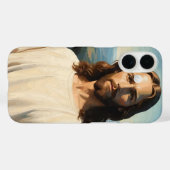 Goddelijke Sereniteit: Pastel Jezus Portret Mobiel Case-Mate iPhone Case (Achterkant (horizontaal))