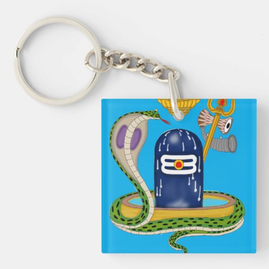 Goddelijke Shivlingam Sleutelhanger – Heilig Mahad (voorkant)