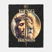 Goddelijke soevereiniteit: Kink of Kings Jezus Chr Fleece Deken (Voorkant)