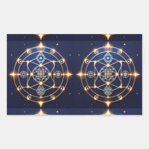 Goddelijke Straling – 5: Verlichte Universele Ener Rechthoekige Sticker