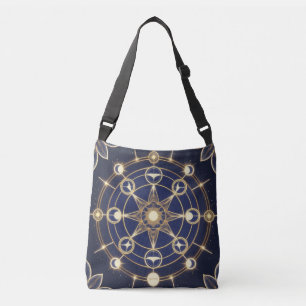 Goddelijke Straling – Gouden Mandala van Ontwaakin Crossbody Tas