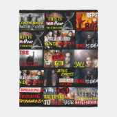 Goddelijke Threads of Faith: Een wandtapijt collag Fleece Deken (Voorkant)