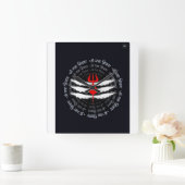 Goddelijke Trishul Wall Clock – Spirituele Hindoe Vierkante Klok (Huis)