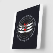 Goddelijke Trishul Wall Clock – Spirituele Hindoe Vierkante Klok (Hoek)