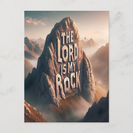 Goddelijke verklaring: De Heer is mijn rots Briefkaart (Voorkant)