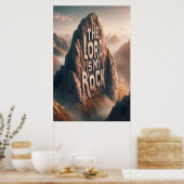 Goddelijke verklaring: De Heer is mijn rots Poster (Keuken)