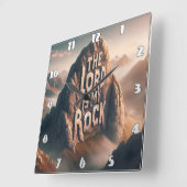 Goddelijke verklaring: De Heer is mijn rots Vierkante Klok (Hoek)